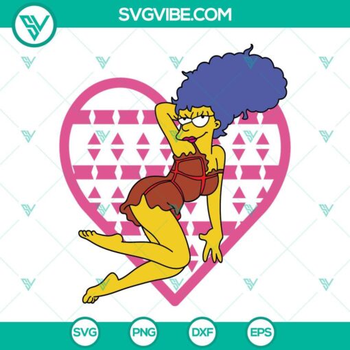 The Simpsons Love Valentine SVG Image Bundle, Homer Simpson SVG Download, Marge 1
