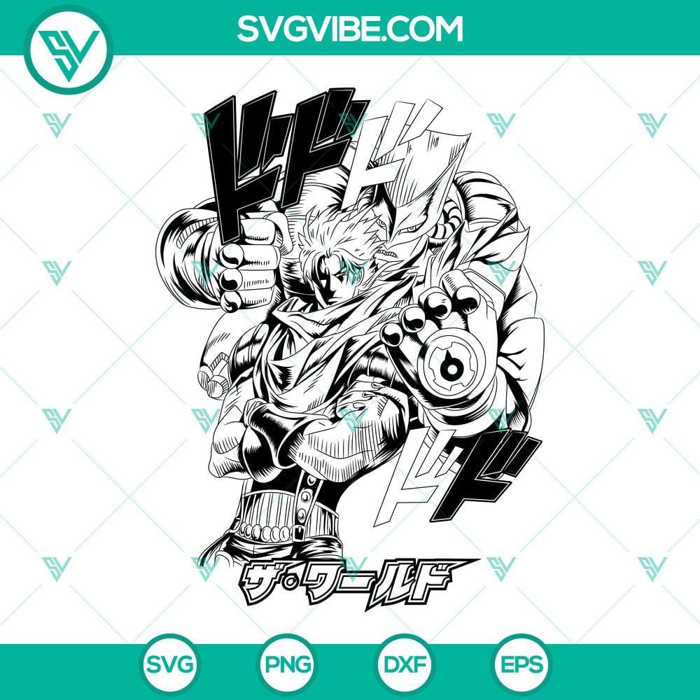 the-world-jojo-s-bizarre-svg-jojo-s-bizarre-adventure-vector-svg-png-dxf-eps-1-mockup.jpg The World JoJo's Bizarre Adventure SVG File, iconic vector design featuring popular anime character. Download now.