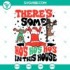 Funny Christmas 2023 SVG design with text "There's Some Ho's In This House", ideal for holiday crafting and decorating.
