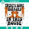 Funny pumpkin Halloween SVG design with spooky house, perfect for Halloween decorations.