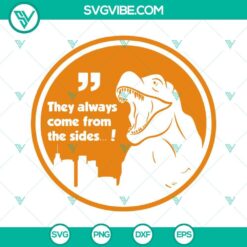 Jurassic World SVG featuring dinosaurs from the sides, available for download.
