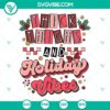 Thick Thighs And Holiday Vibes SVG design featuring pink Christmas elements - PNG and DXF file formats - fun and festive design.