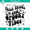 Thick Thighs And Spooky Vibes Halloween SVG Bundle with Halloween-themed designs for download.