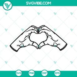 Thing hand holding heart design, Addams Family Valentine's Day SVG files for download in PNG and DXF formats.
