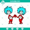 Dr Seuss inspired Thing One and Thing Two SVG file, perfect for crafts and projects.