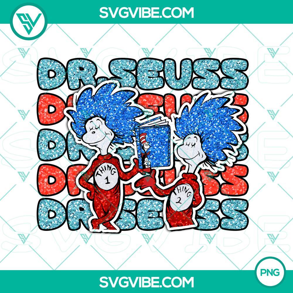 Thing One Thing Two Dr Seuss PNG Images, National Read Across America Day PNG Images, Thing 1 Thing 2 PNG Download Thing 1 and Thing 2 Dr. Seuss PNG images for National Read Across America Day celebration, PNG download available.
