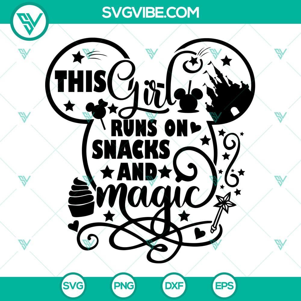 this-girl-runs-on-snacks-and-magic-svg-disney-magic-shirt-svg-vacation-magic-castle-svg-disney-mickey-head-svg-8-mockup.jpg Disney-inspired shirt SVG with the text "This Girl Runs on Snacks and Magic" for digital printing. Perfect for Disney fans.