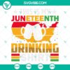 Juneteenth celebration SVG files for black culture inspired drinking shirt design. Download for your digital projects.
