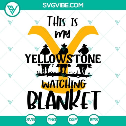 Yellowstone-themed blanket design SVG PNG DXF EPS digital file for crafting projects.