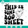 Two spooky Boo Sheet SVG designs for download, perfect for Halloween crafting projects.
