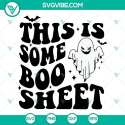 Two spooky Boo Sheet SVG designs for download, perfect for Halloween crafting projects.