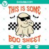 Halloween ghost sunglasses SVG images file for spooky crafts and designs.