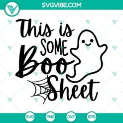 Funny ghost-themed Halloween SVG design with "Boo Sheet" pun. Ideal for spooky crafts. Download SVG image.