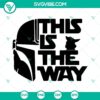 Mandalorian Star Wars SVG featuring Baby Yoda. Download PNG files.