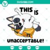 Funny bluey muffin sayings SVG files with "This Is Unacceptable" design in blue colors. Great for crafting projects.