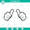 Thumbs SVG files with human hand design, funny SVG PNG DXF EPS download for crafts and DIY projects.