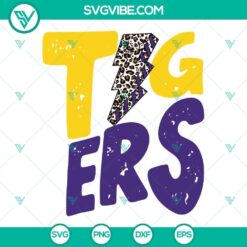 Tigers, leopard print, lightning bolt SVG cut files for crafts, PNG, DXF, EPS - download digital design for DIY projects.