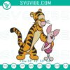 Tigger and Piglet embroidery design featuring Disney Pooh friends, ideal for machine stitching projects.