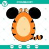 Tigger and Winnie the Pooh themed Mickey Mouse ears Easter egg SVG file, perfect for Easter crafting and decorations.