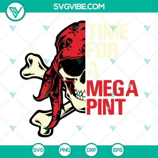 Pirate-themed Mega Pint SVG download with PNG, DXF, EPS extensions, perfect for crafting projects and DIY.