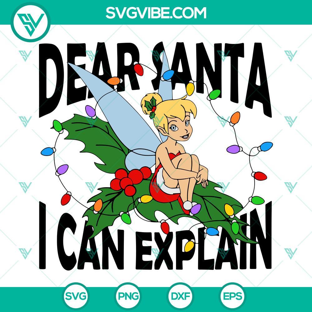 Tinker Bell Dear Santa I Can Explain SVG, Tinker Bell Christmas SVG EPS PNG DXF Tinker Bell Dear Santa I Can Explain SVG, Christmas-themed design with Tinker Bell character in various file formats for crafting and digital projects.