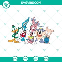 Tiny Toon Adventures SVG images featuring Buster Bunny and Hamton Pig characters, ideal for crafts and designs.