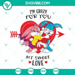 Tiny Toon Love Valentines SVG Download, Buster Bunny And Babsy Bunny SVG Files,