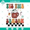 Festive Christmas SVG file featuring a hot cocoa mug design for the holiday season. Perfect for crafting and DIY projects.