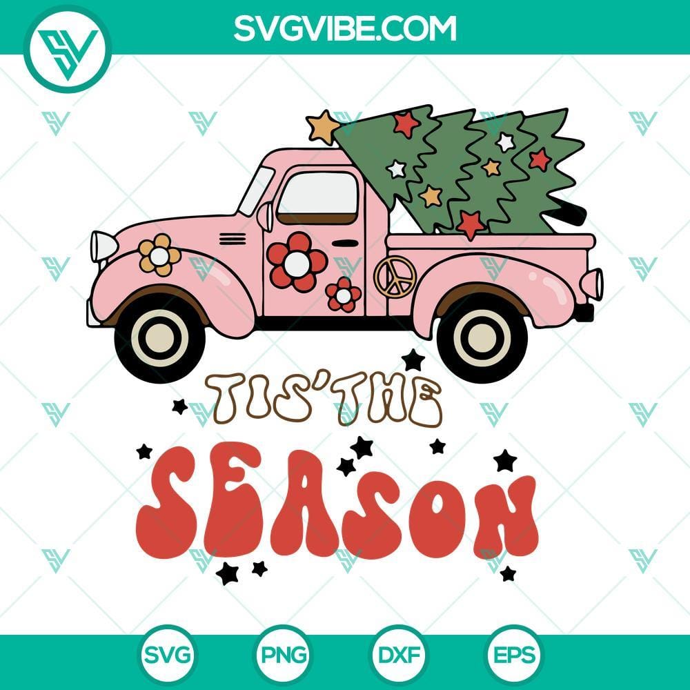 tis-the-season-christmas-truck-and-tree-svg-dxf-eps-png-cricut-silhouette-vector-clipart-10-mockup.jpg Christmas truck carrying a tree, SVG image perfect for Cricut, includes DXF and EPS file formats.