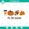 Autumn-themed SVG images perfect for fall featuring coffee, football, and leaves. Ideal for football fans and coffee lovers.
