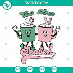 Retro Christmas and Coffee Mug SVGs for holiday season crafts and decorations. Download festive designs in SVG format.