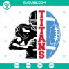 Titans football half player SVG file for Titans team design, featuring a half football. Perfect for football-themed crafts.