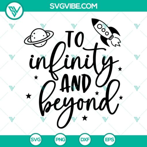 Buzz Lightyear SVG files from Toy Story with To Infinity And Beyond theme. Perfect for Disney fans.