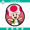 Toad from Super Mario Bros SVG design for Cricut, PNG, DXF, and EPS formats. High-quality character image for crafting projects.