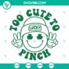 Lucky beanie with pinch smiley & clover SVG design for Irish themed projects. Ideal for St. Patrick's Day crafts.