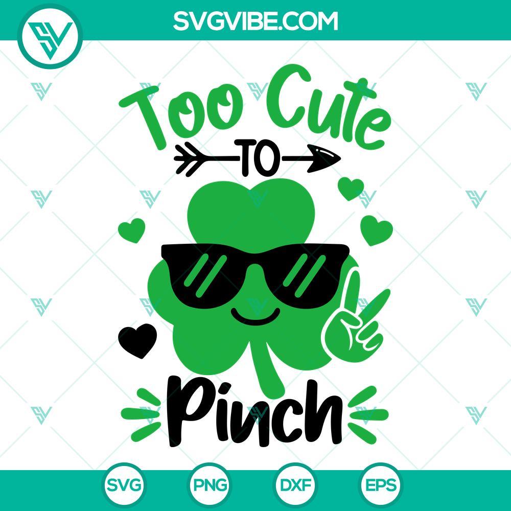 too-cute-to-pinch-svg-shamrock-sunglasses-svg-irish-svg-st-patrick-day-boys-svg-png-dxf-eps-6-mockup.jpg St. Patrick's Day SVG with shamrock sunglasses, Irish-themed graphics for crafts, Too Cute To Pinch design, green and festive clipart.