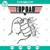 Top Dad Fist Bump and Top Gun Dad SVG designs for Father’s Day celebration, available for download as PNG images.