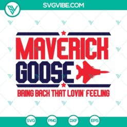 Top Gun Maverick Goose SVG design with Bring Back That Loving Feeling quote, instant download. Ideal for fans.