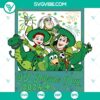 Toy Story St Patrick's Day SVG featuring Toy Story characters, Lucky Shamrock, perfect for Cricut, 2024. High-quality cartoon design.