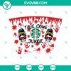 True crime skull Starbucks SVG images for messy bun fans, perfect for crime enthusiasts, full wrap design.