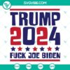 Trump 2024 and anti-Joe Biden SVG design for download, American Presidents 2024 theme.