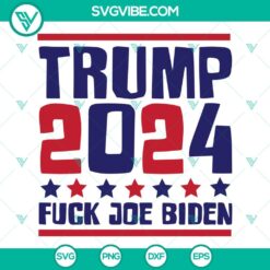 Trump 2024 and anti-Joe Biden SVG design for download, American Presidents 2024 theme.