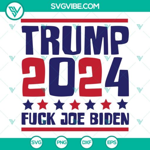 Trump 2024 and anti-Joe Biden SVG design for download, American Presidents 2024 theme.