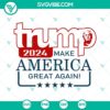 Trump 2024 Make America Great Again SVG Download - Patriotic MAGA design with 2024 US theme. High-quality SVG images for download.