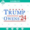 Trump Owens 24 SVG file featuring Donald Trump and Candace Owens designs depicting US motifs.