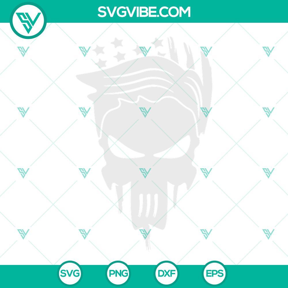 Trump Skull SVG, Trump Punisher SVG, Donald Trump SVG PNG DXF EPS Cut Files Trump Skull Punisher and Donald Trump SVG images for download, PNG DXF EPS formats.