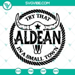 Aldean in a Small Town cut files for digital crafting projects - SVG, PNG, DXF, EPS formats.
