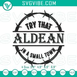 2023 Country Music themed embroidery designs with a small-town Aldean vibe by Try That.