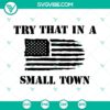 Small town American flag SVG design for download in various file formats including PNG, DXF, and EPS. Great for patriotic crafting projects.