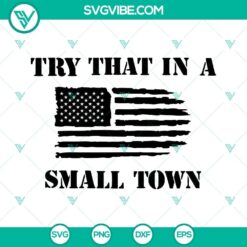 Small town American flag SVG design for download in various file formats including PNG, DXF, and EPS. Great for patriotic crafting projects.